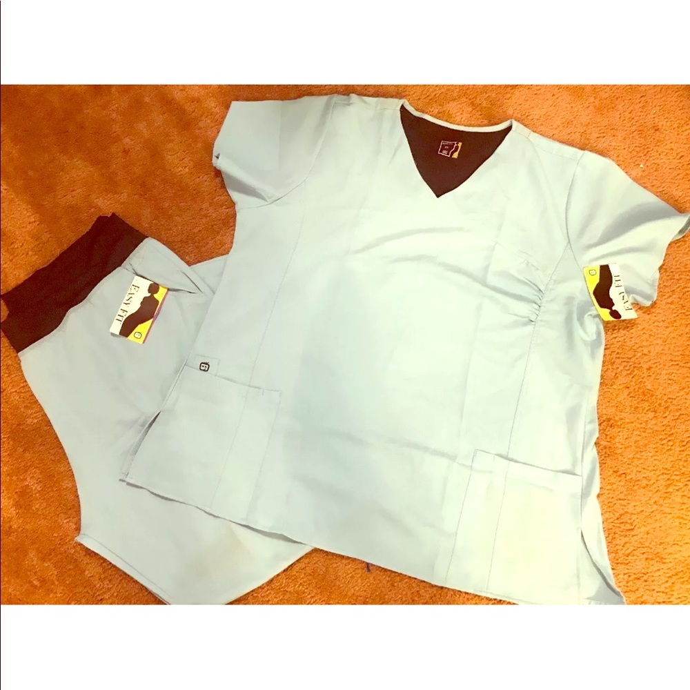 WonderWink scrub set light turquoise size 3XL New